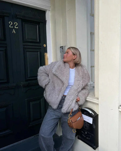 Sara™ - Fluffy Fur Coat