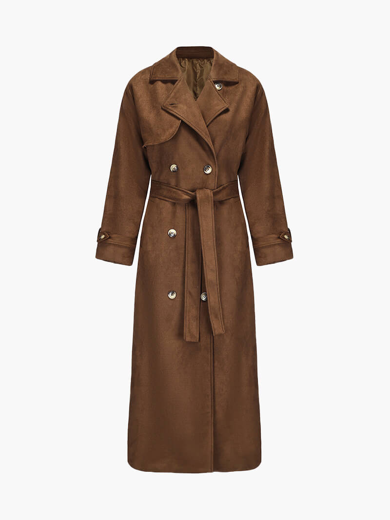 Ava Vegan Suede Trenchcoat