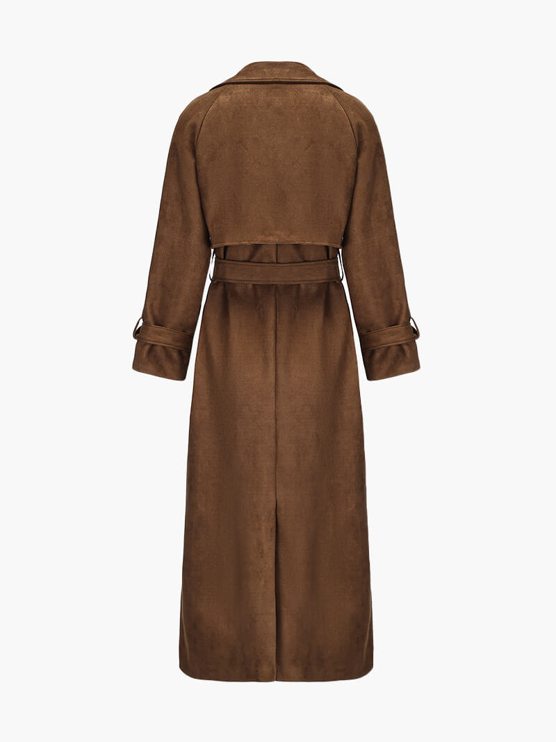 Ava Vegan Suede Trenchcoat