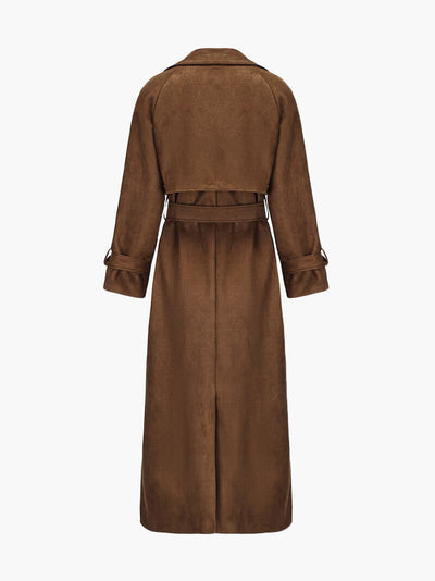Ava Vegan Suede Trenchcoat