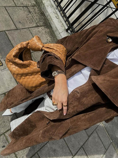 Ava Vegan Suede Trenchcoat