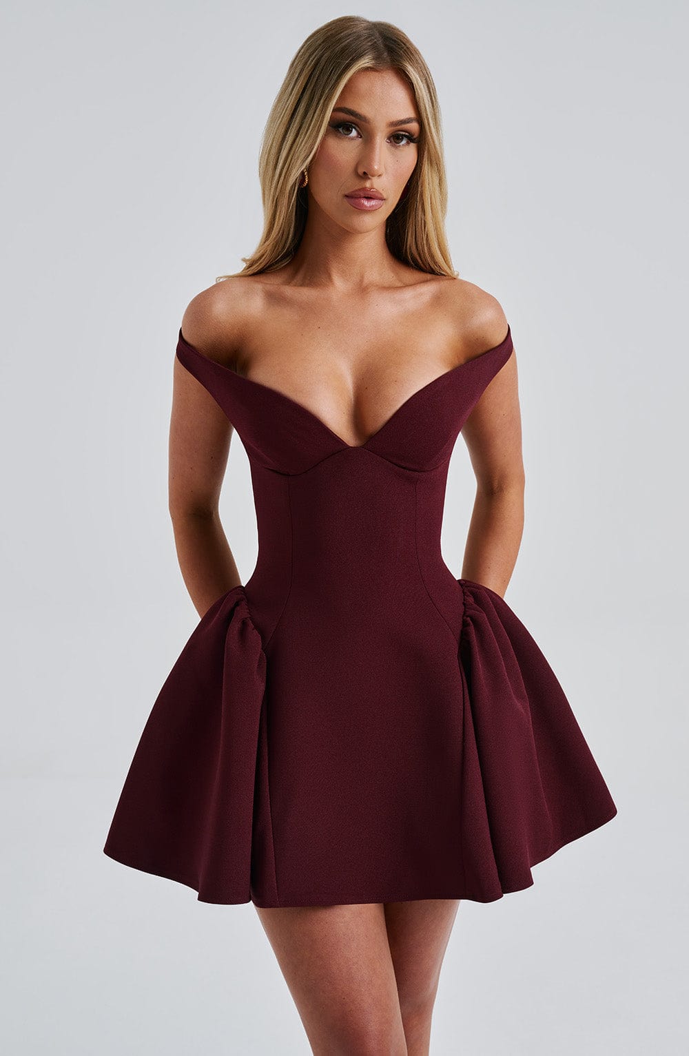 Yasmn Mini Dress - Cherry Lacquer