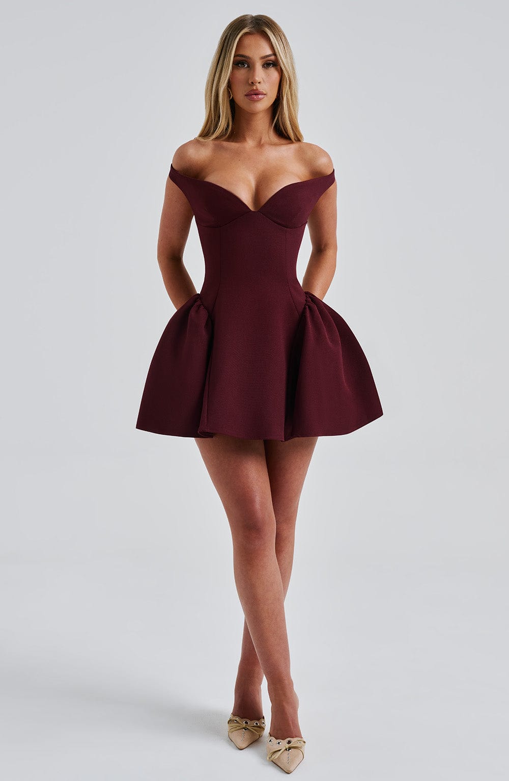 Yasmn Mini Dress - Cherry Lacquer