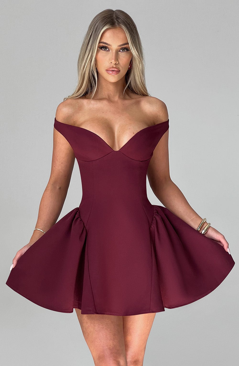 Yasmn Mini Dress - Cherry Lacquer