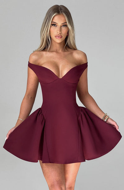Yasmn Mini Dress - Cherry Lacquer