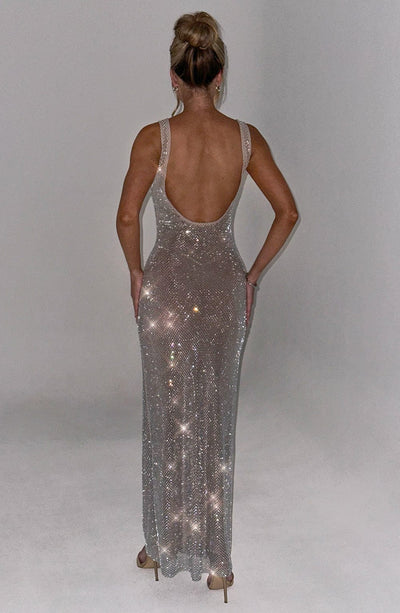 Bianka Maxi Dress - Silver