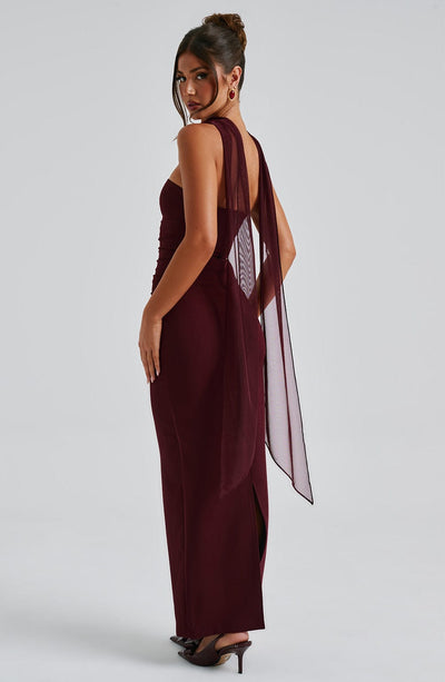 Anahita Maxi Dress - Cherry Lacquer