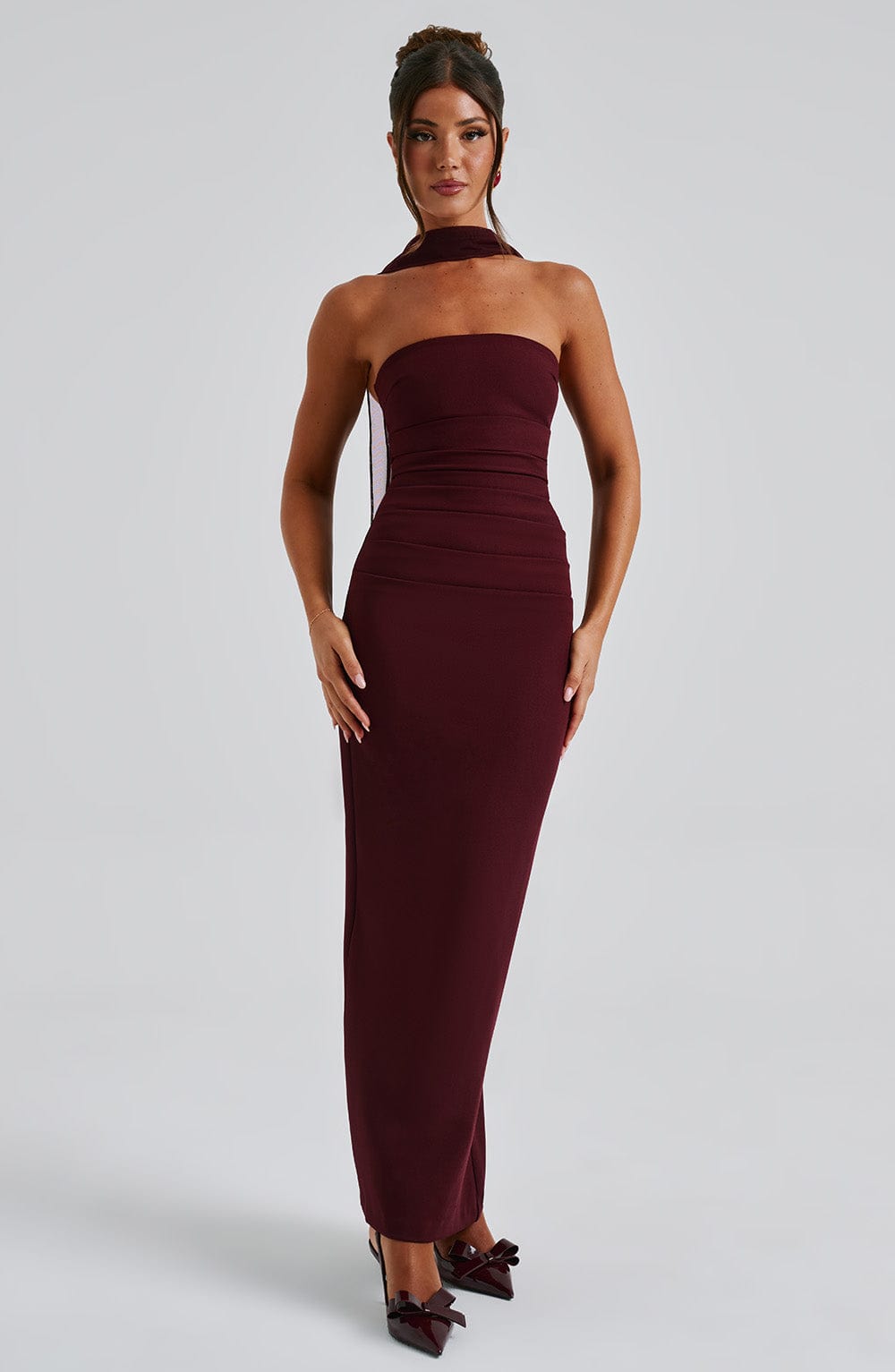 Anahita Maxi Dress - Cherry Lacquer